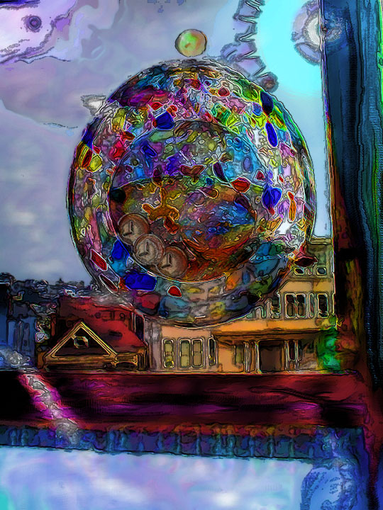001-Everything-IS-Sarah-Curtiss-When-Worlds-Merge-Preface When Worlds Merge, an Abstract digital collage of the view out my front window