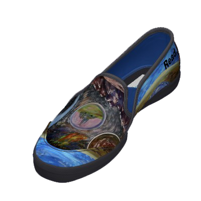 Shoe Once in a Blue Moon with William Solis' art