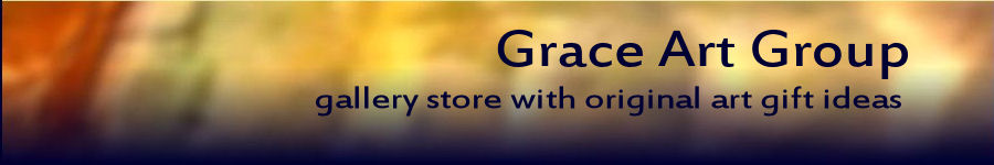 Banner for Grace Art Group, San Francisco original art cards and books