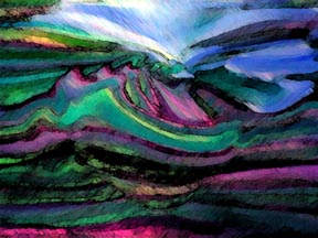 Abstract representation of change from Everything IS, a visual and philosophical theory of everything by Sarah Curtiss